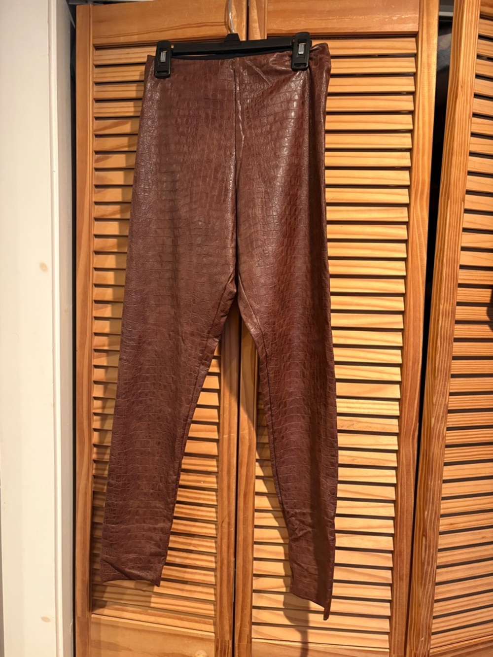 Commando Faux Croc Brown High-Waist Leggings Anima Print Bodycon Shapewear